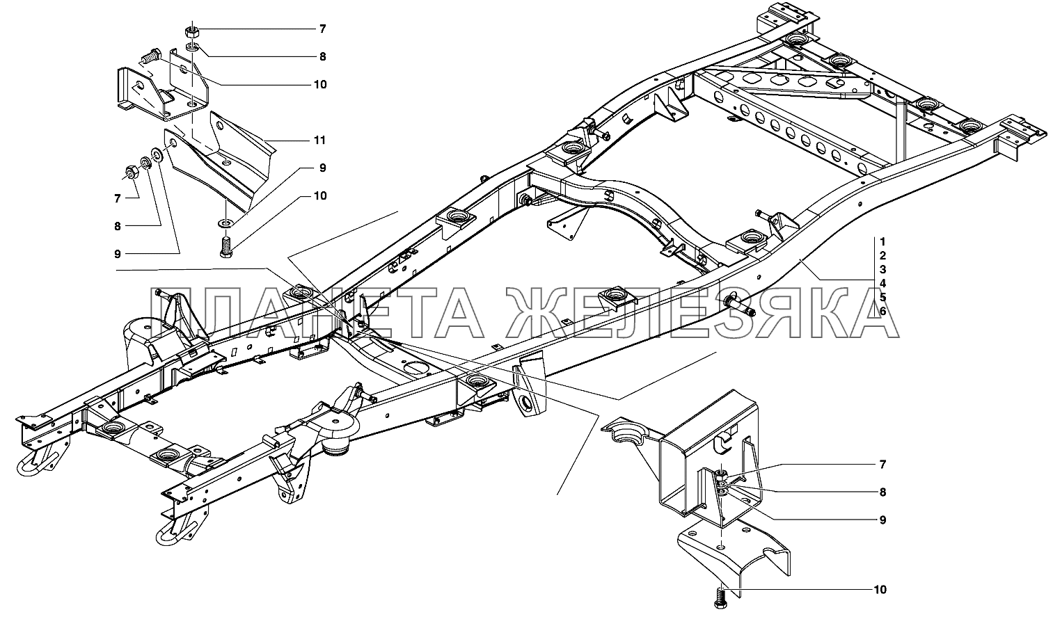 Рама в сборе УАЗ-31519